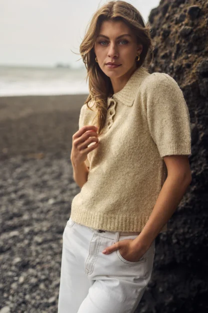 NKF01025 Sandra Pullover | Sand - Afbeelding 4