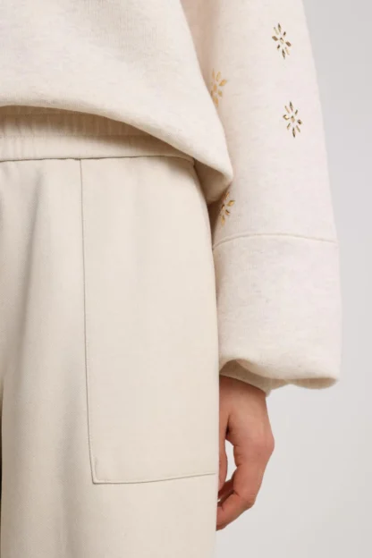 NKF09036 Trix Pants Suedine | Off White - Afbeelding 3