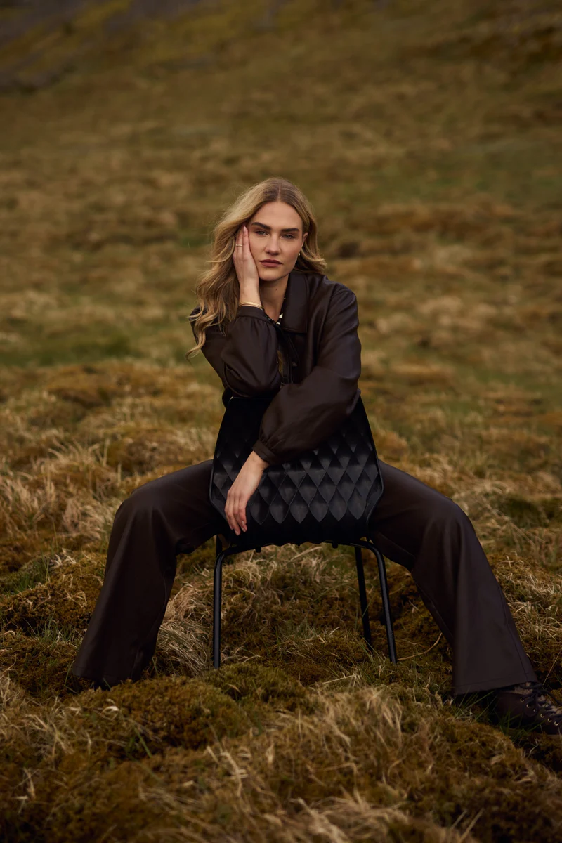 NKF09007 Fenna Pants | Dark Chocolate - Afbeelding 2