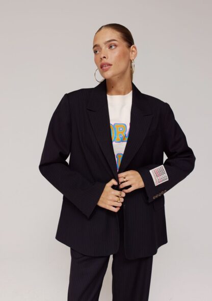 Harper & Yve Broek Frederique Vintage Blue AW25N103 - Afbeelding 4