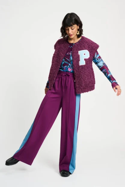 SP9367 GILET - Teddy Baseball Plum - Afbeelding 2