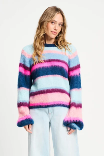 SP9359 PULLOVER - Brushed Stripes Blue