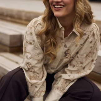NKF02077 Preston Blouse Embroidery | Sand