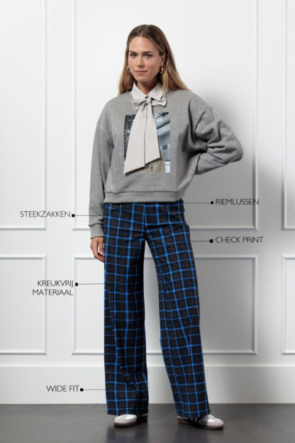 13286 Lexie check trousers - multi color - Afbeelding 2