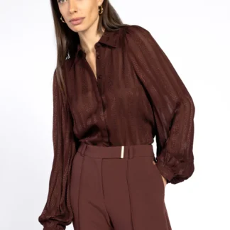 AAIKO ROSE STRIPES Blouse Bordeauxrood