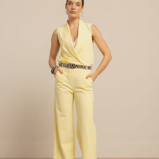 13873 Lexie bonded trousers - butter yellow