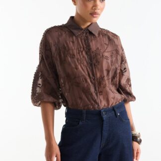 Jansen Bisa W26 Blouse Dark Brown
