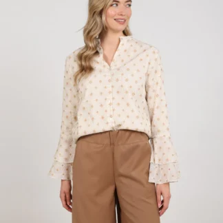 NKF02097 April Blouse Flower Off White