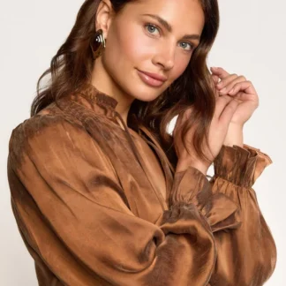 Freebird Sunday Flowy Blouse - Cinnamon
