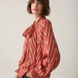2s3533-12527 Georgette top Goji Berry