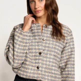 Freebird Lale Boucle Lurex Jasje - Multi Cinnamon