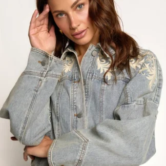 Freebird Lune Denim Jasje - Dirty Blue