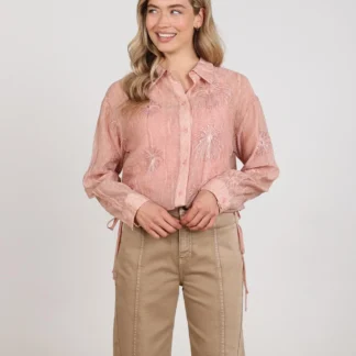 NKF02136 Ally Blouse Embroidery Rose