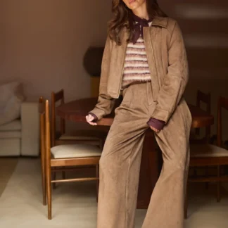 NKF09102 Bodine Pants Suede Taupe
