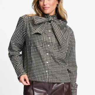 SP9732 BLOUSE - Noa Check Brown