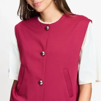 SP9744 GILET - Gaya Burgundy Red