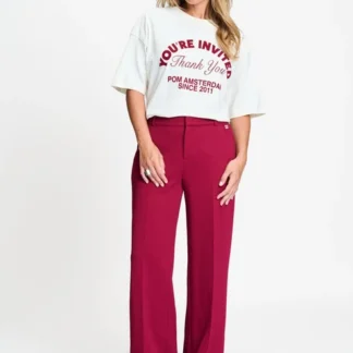 SP9760 PANTS - Lara Burgundy Red
