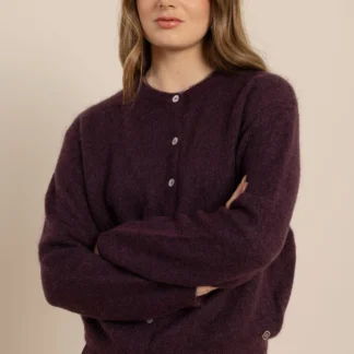 14405 Bibi cardigan - aubergine