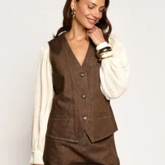 Freebird Giselle Gilet - Dark Chocolate