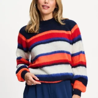 SP9816 PULLOVER - Faye Striped Blue
