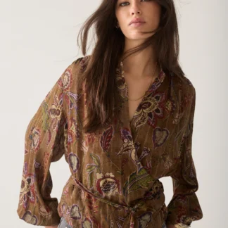 2s3597-12546 Wrapblouse Print Bruin