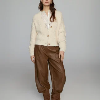 4s3043-12526 Balloon Broek Faux Leather Bruin